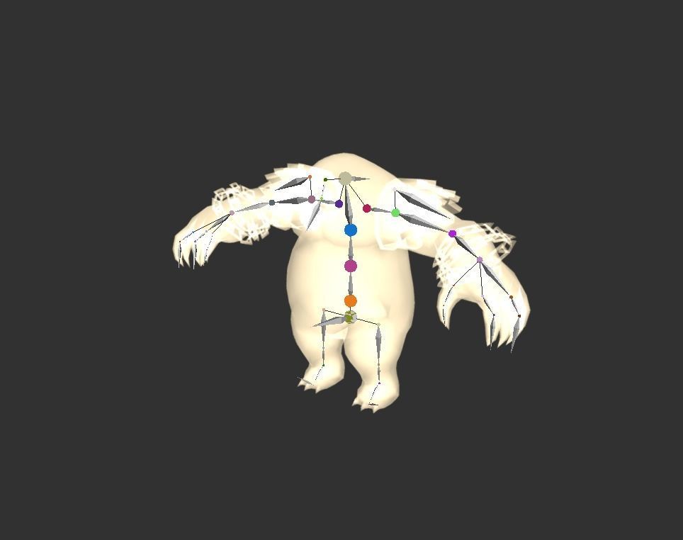 Beast Bear Creature Low-poly 3D model_2