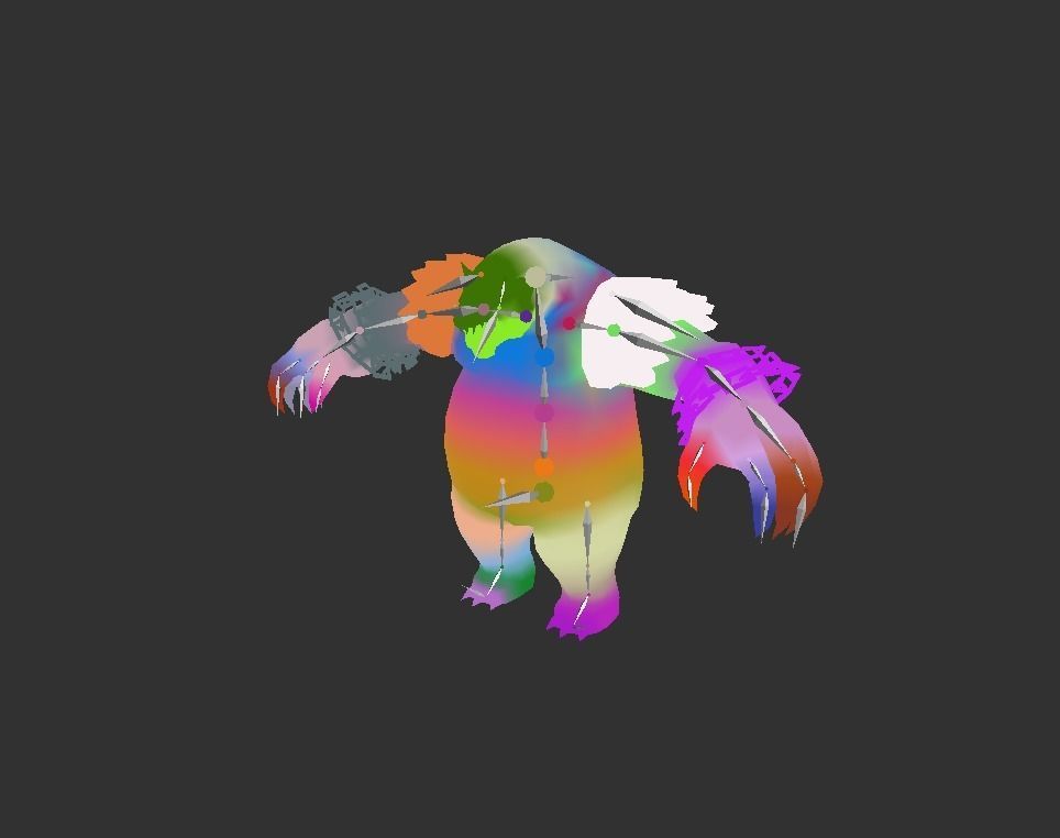 Beast Bear Creature Low-poly 3D model_3