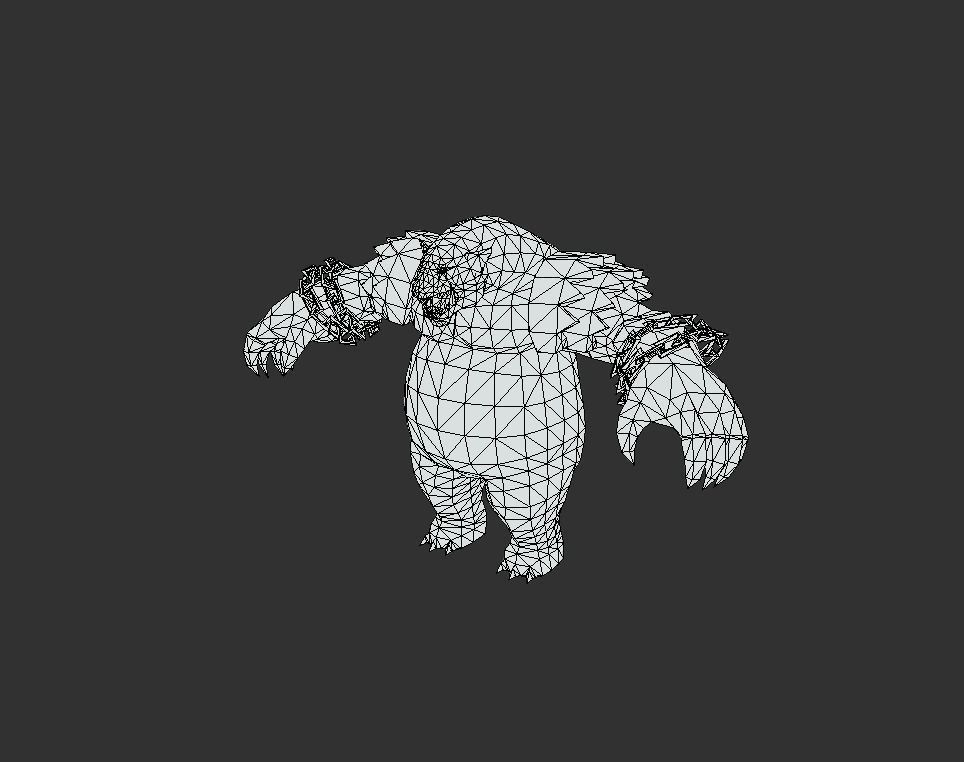 Beast Bear Creature Low-poly 3D model_5