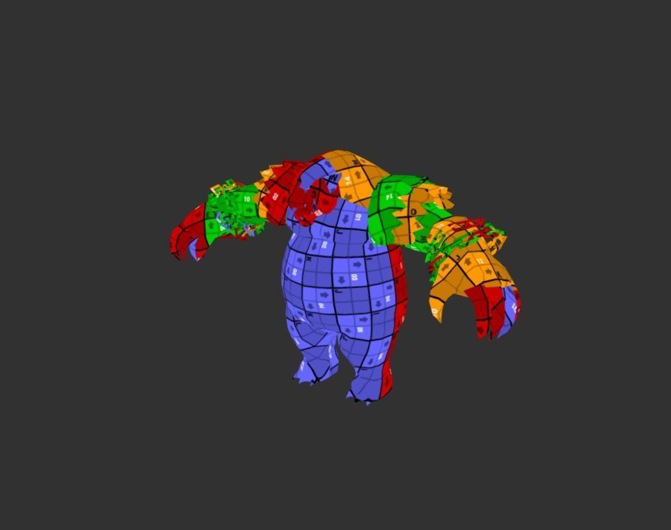 Beast Bear Creature Low-poly 3D model_6
