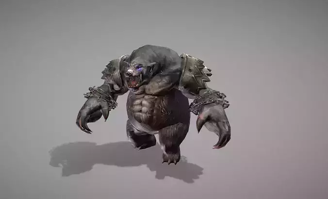 Beast Bear Creature Low-poly 3D model