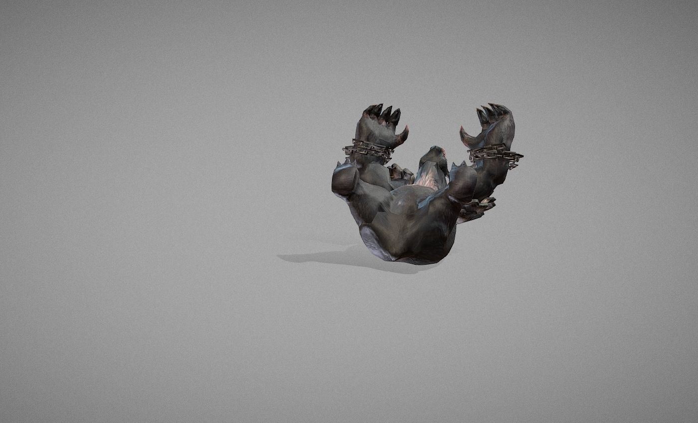 Beast Bear Creature Low-poly 3D model_11