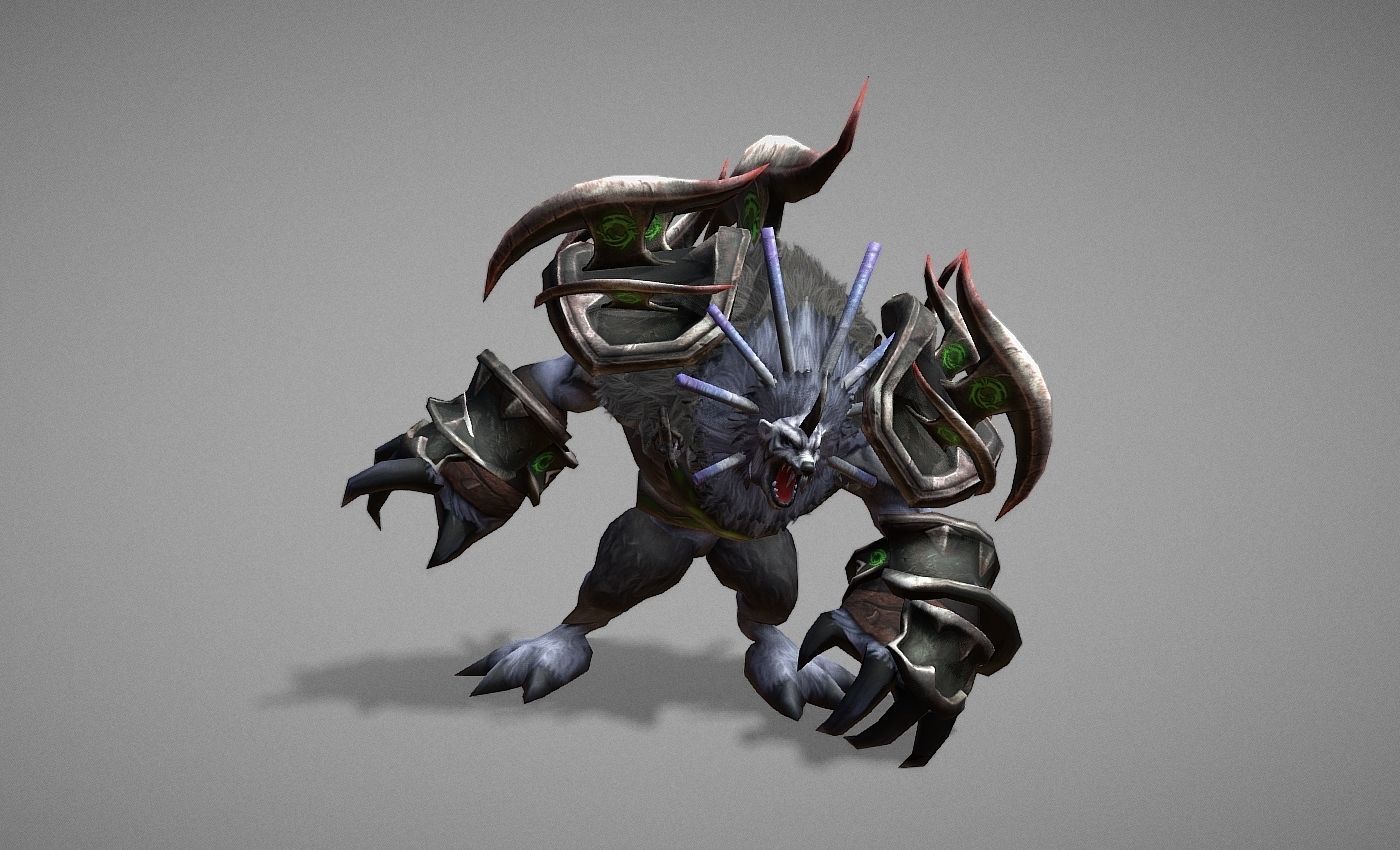 Beast Master Creature Wolf Low-poly 3D model_8