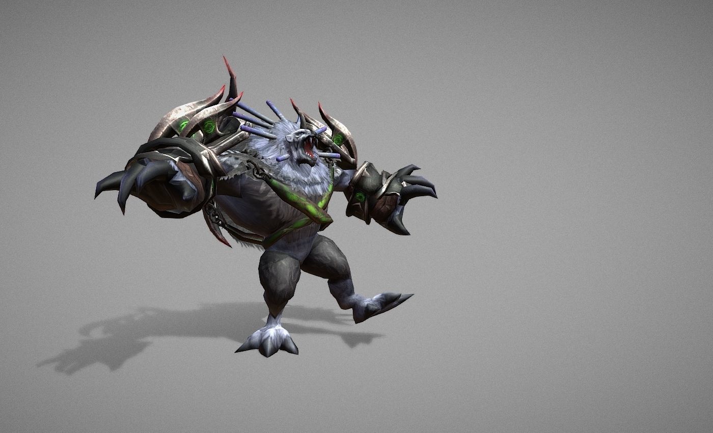 Beast Master Creature Wolf Low-poly 3D model_12