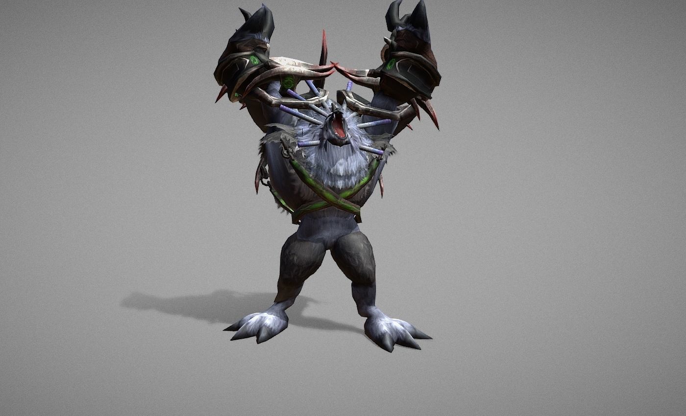 Beast Master Creature Wolf Low-poly 3D model_15