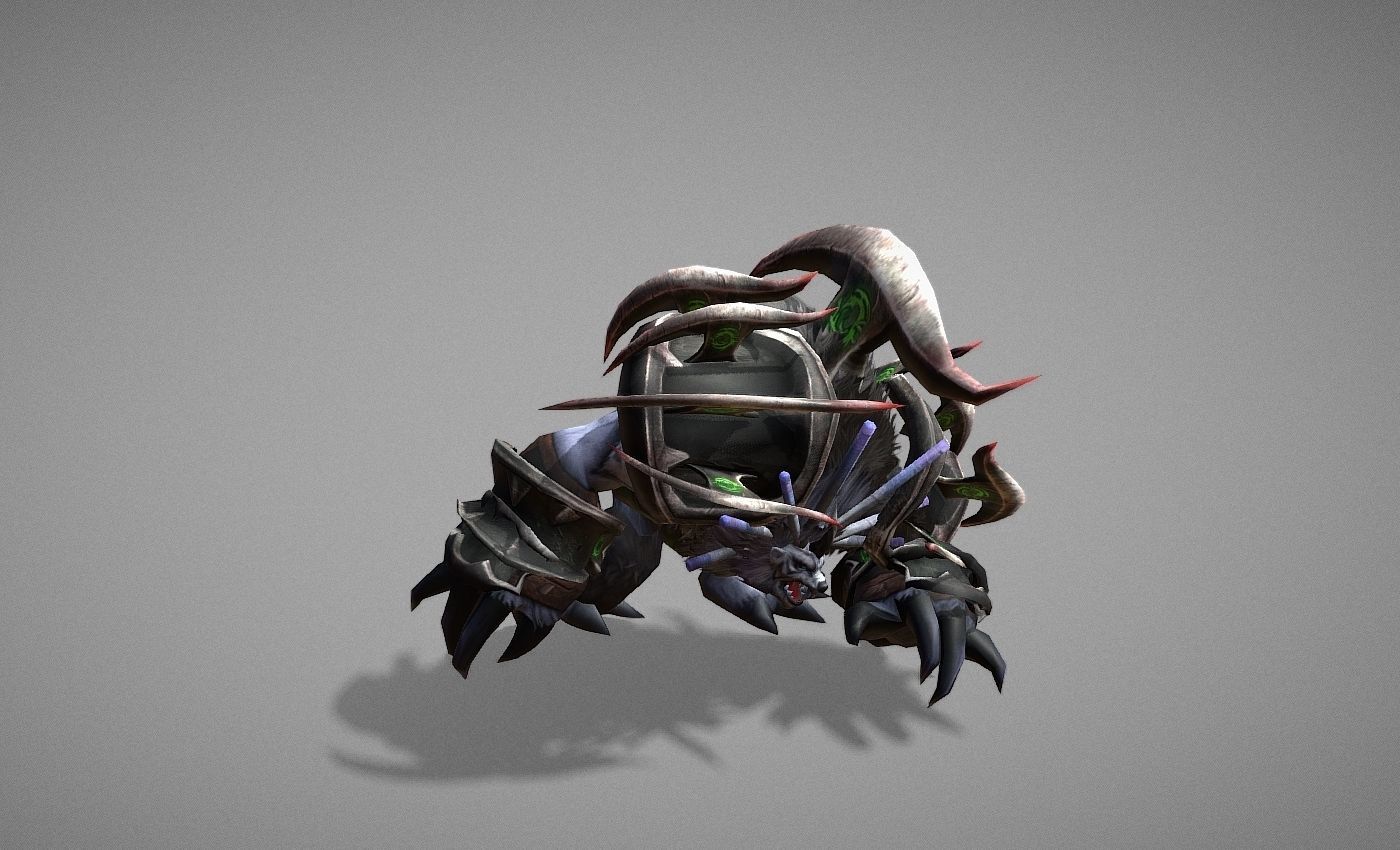 Beast Master Creature Wolf Low-poly 3D model_17