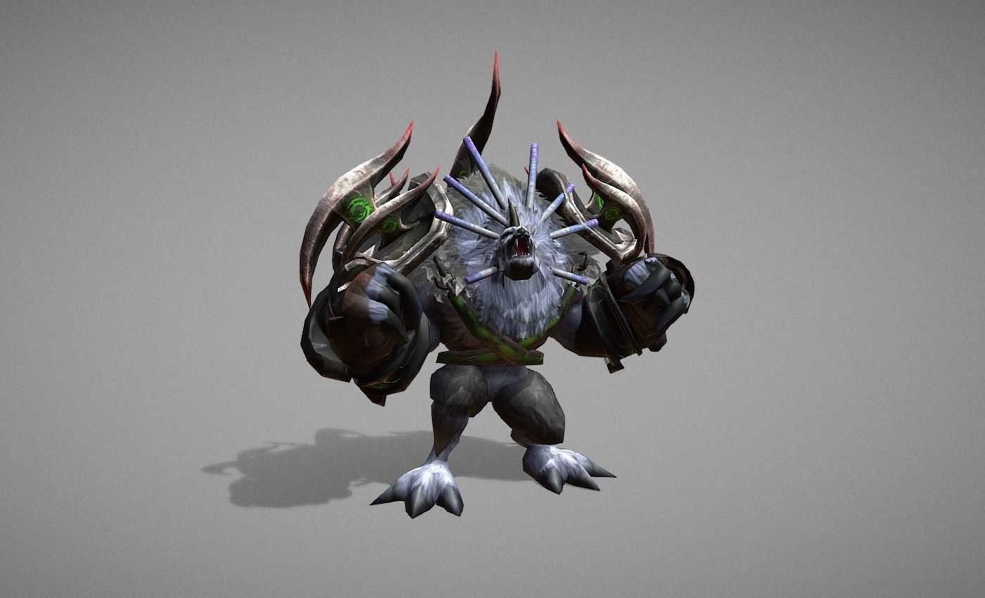 Beast Master Creature Wolf Low-poly 3D model_10