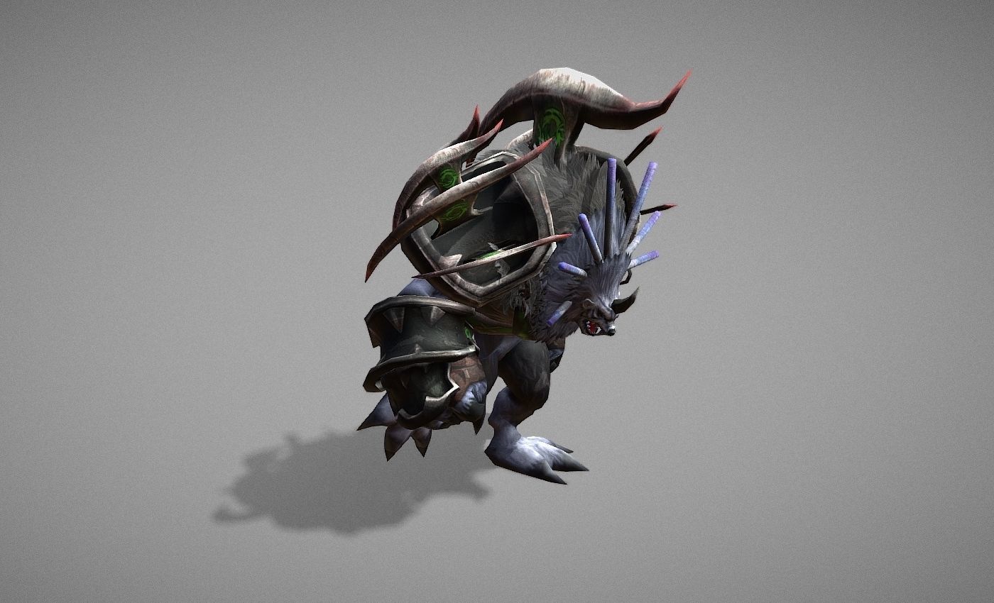 Beast Master Creature Wolf Low-poly 3D model_22
