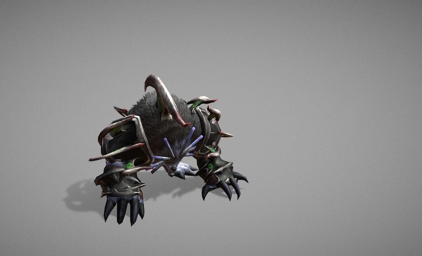 Beast Master Creature Wolf Low-poly 3D model_16