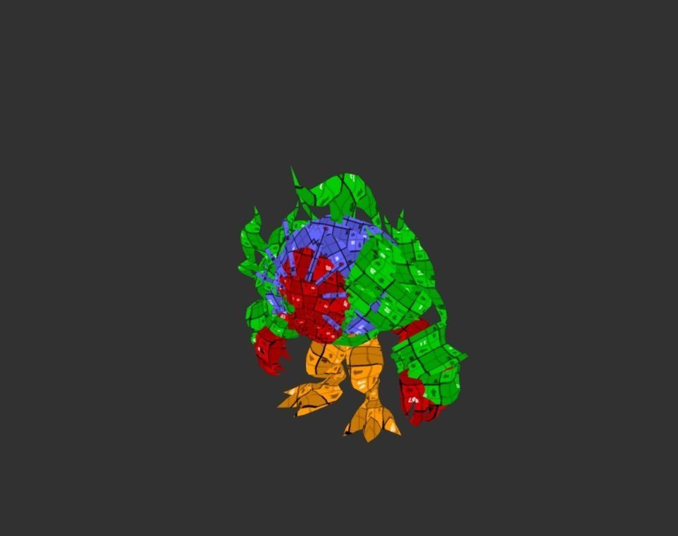 Beast Master Creature Wolf Low-poly 3D model_6