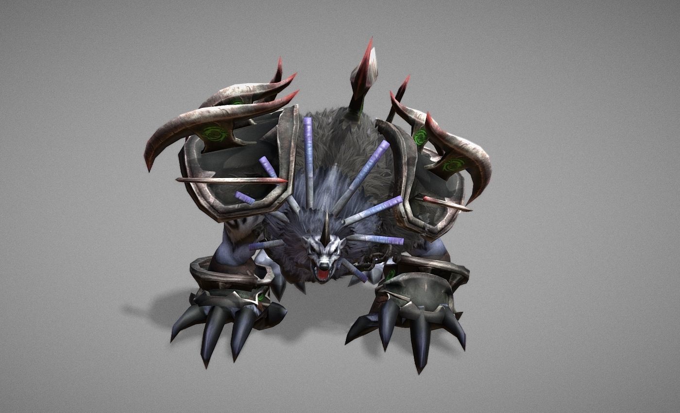 Beast Master Creature Wolf Low-poly 3D model_24