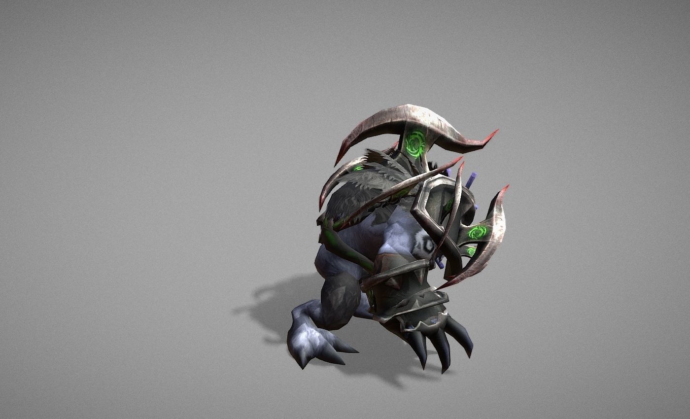 Beast Master Creature Wolf Low-poly 3D model_19