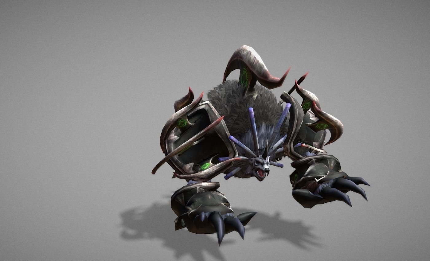 Beast Master Creature Wolf Low-poly 3D model_13