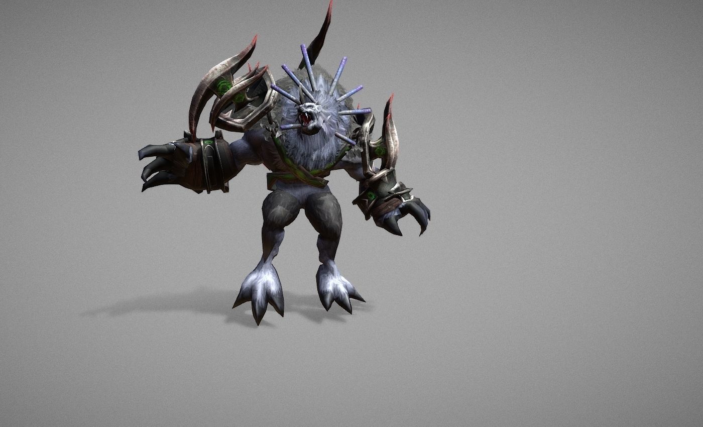 Beast Master Creature Wolf Low-poly 3D model_11