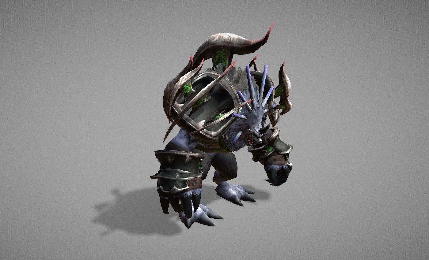 Beast Master Creature Wolf Low-poly 3D model_18