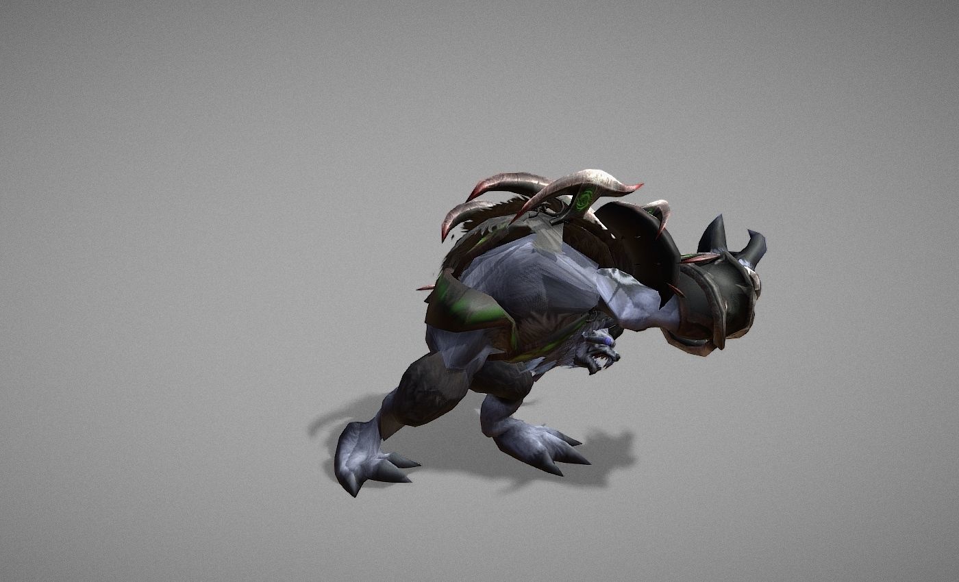 Beast Master Creature Wolf Low-poly 3D model_23