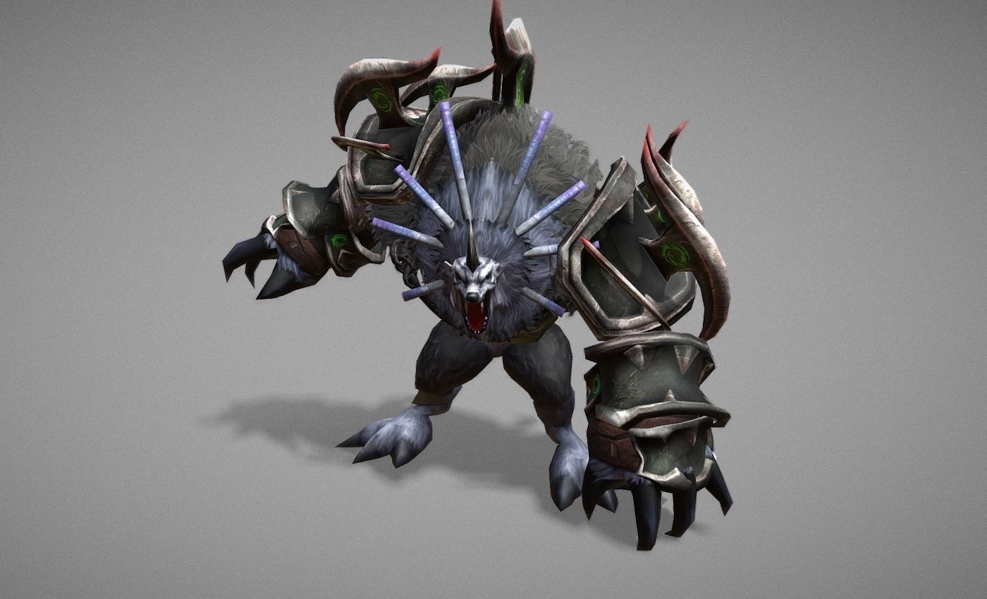 Beast Master Creature Wolf Low-poly 3D model_25