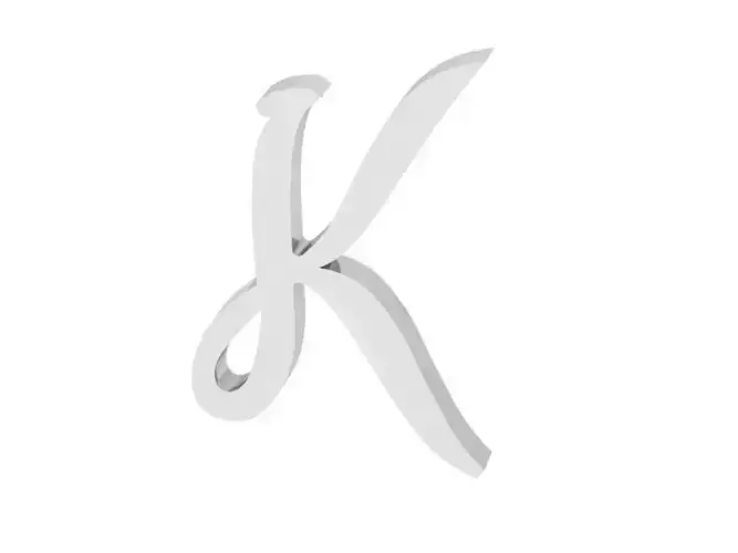 K Letter Pendant 0109
