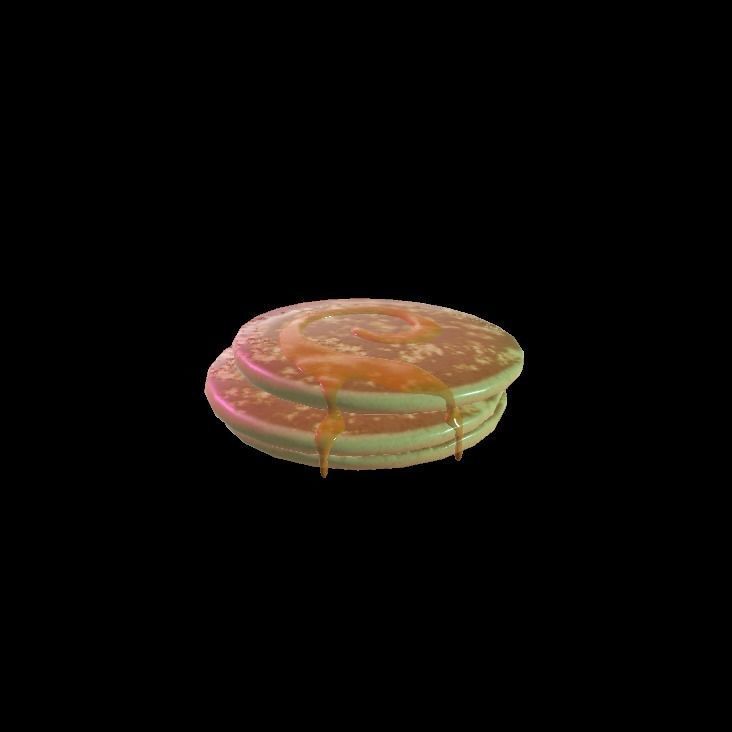 honey pancakes 3D model_2