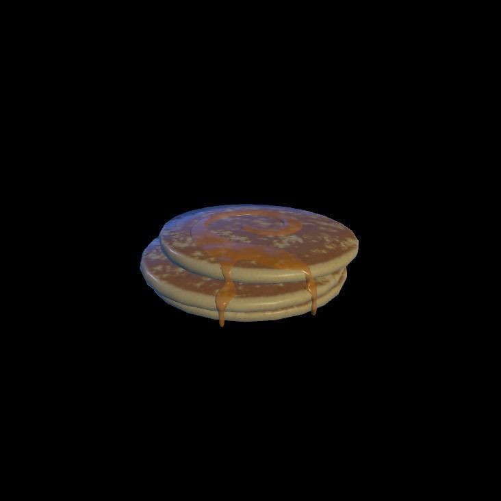 honey pancakes 3D model_4