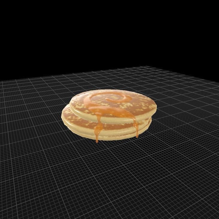 honey pancakes 3D model_12