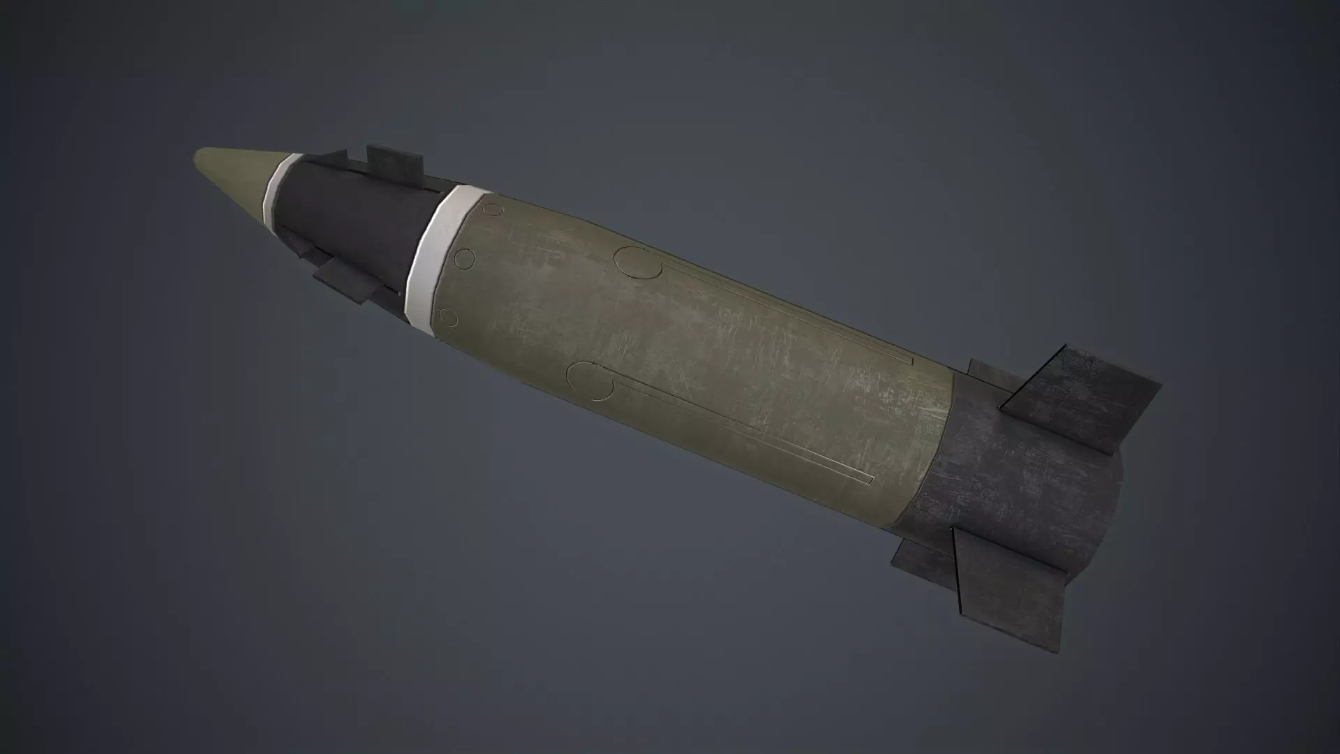 Katana Shell 155mm Low-poly 3D model_0