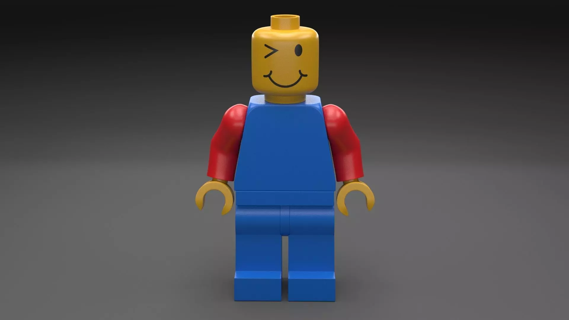 Lego man Low-poly 3D model_0