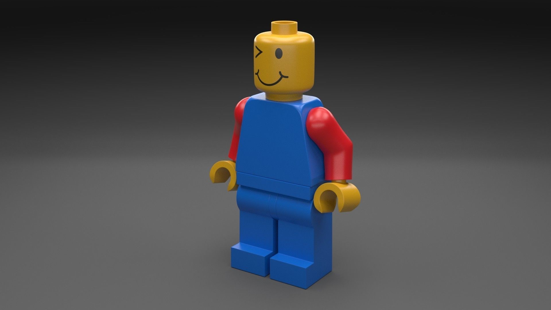 Lego man Low-poly 3D model_2