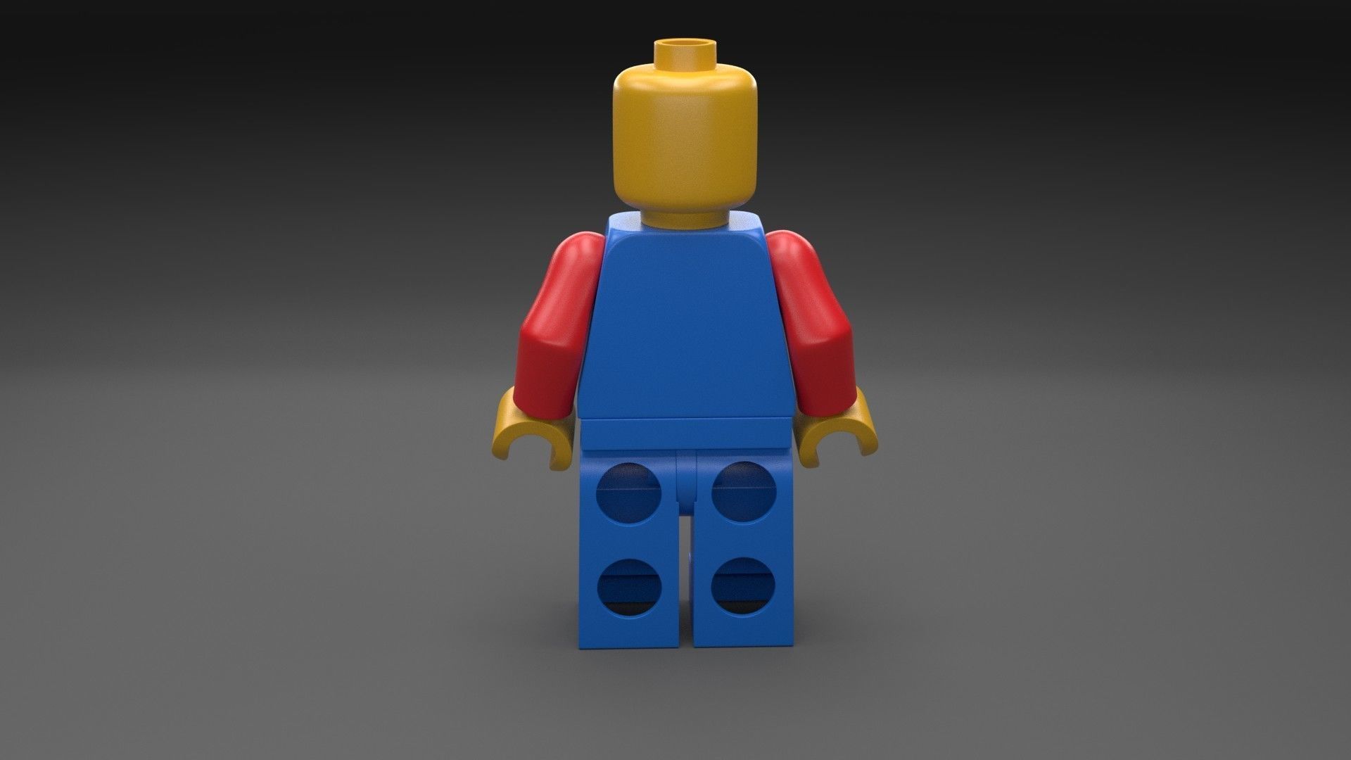 Lego man Low-poly 3D model_6