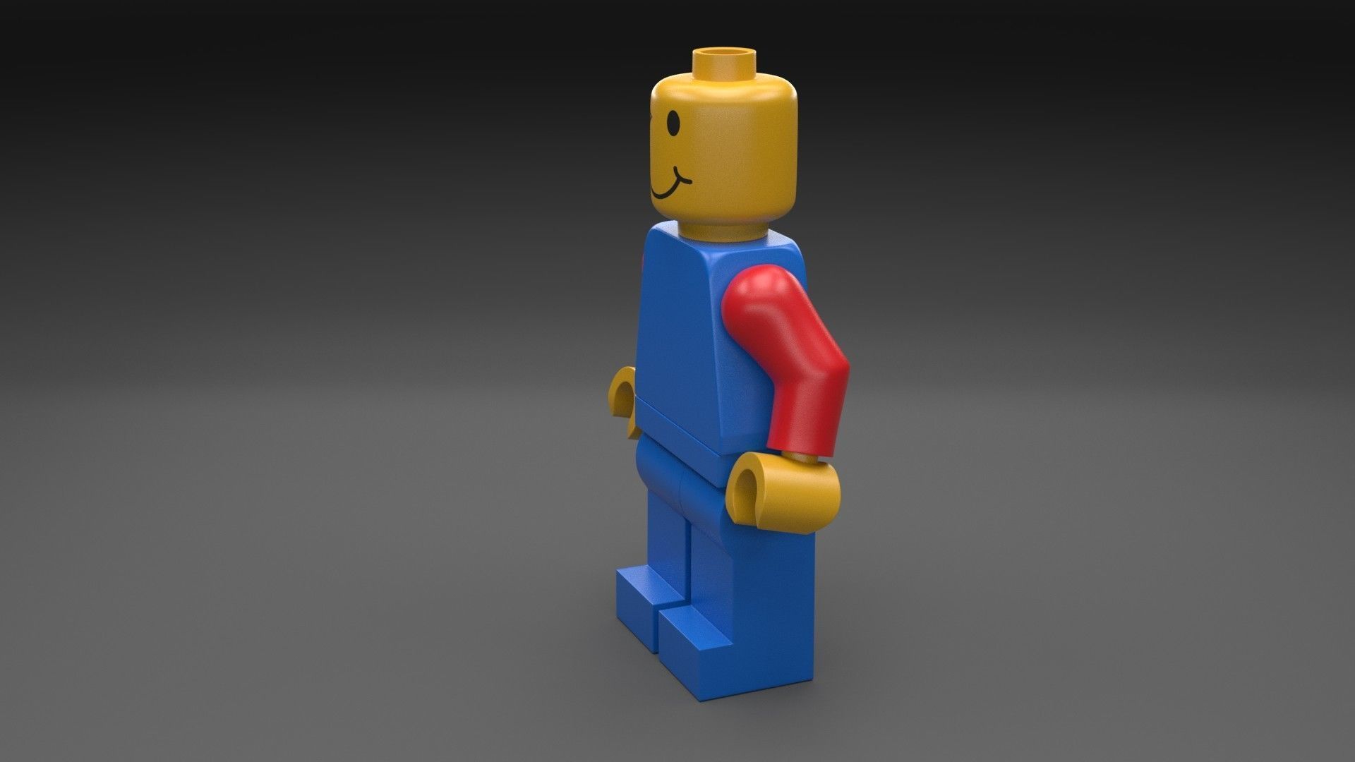 Lego man Low-poly 3D model_3