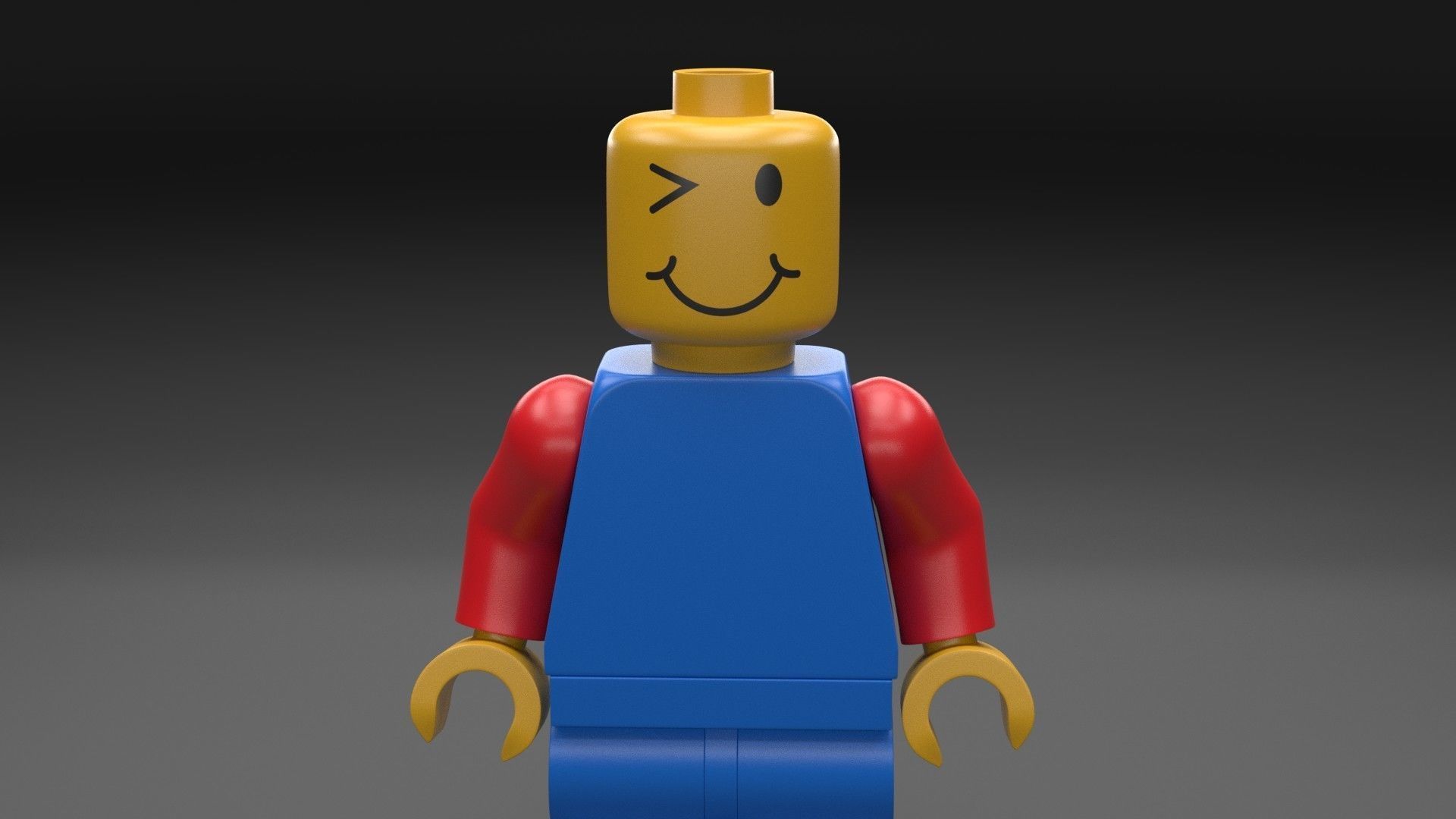 Lego man Low-poly 3D model_8