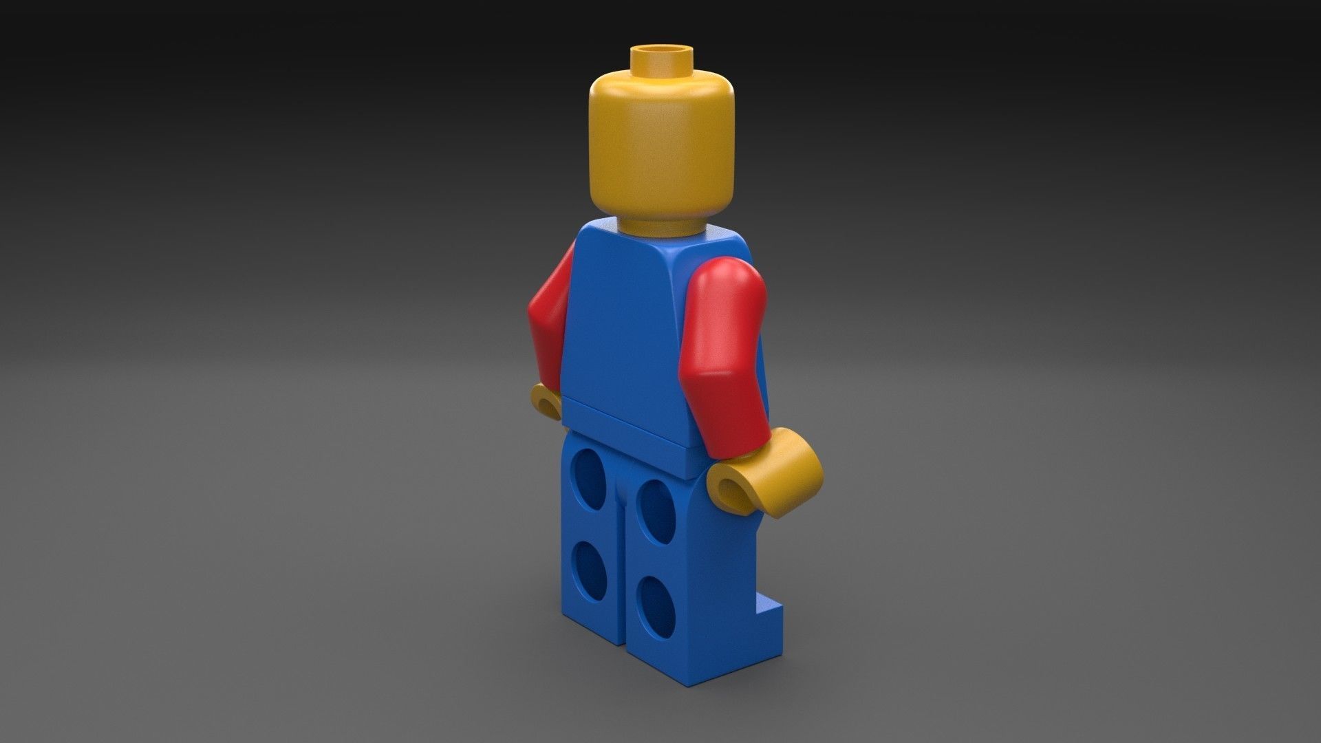 Lego man Low-poly 3D model_5