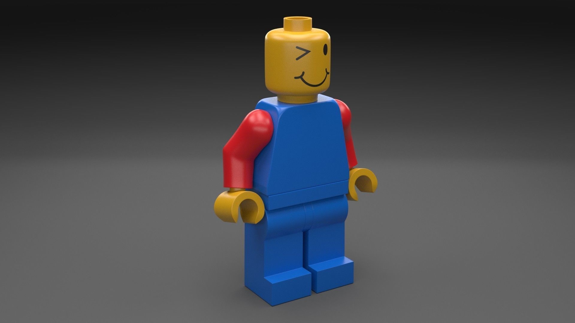 Lego man Low-poly 3D model_1