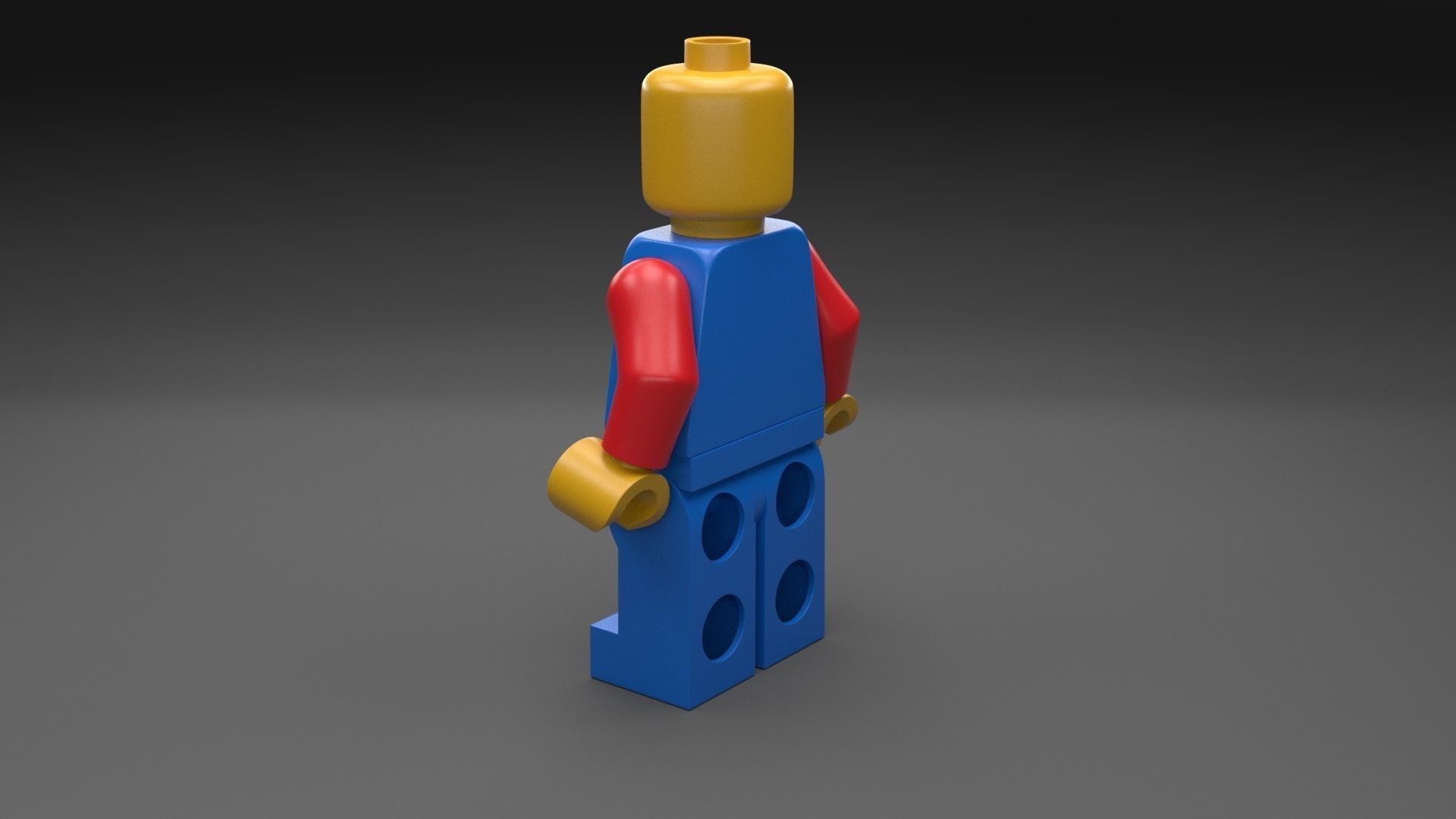 Lego man Low-poly 3D model_7