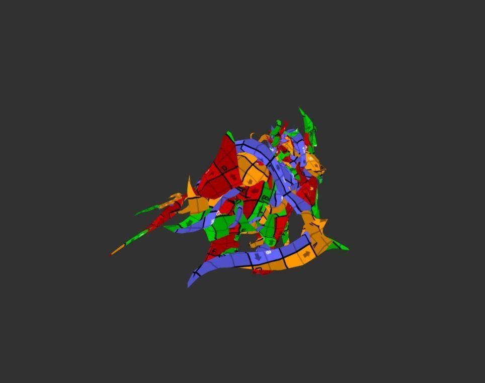 Myth Beast Warrior Low-poly 3D model_6