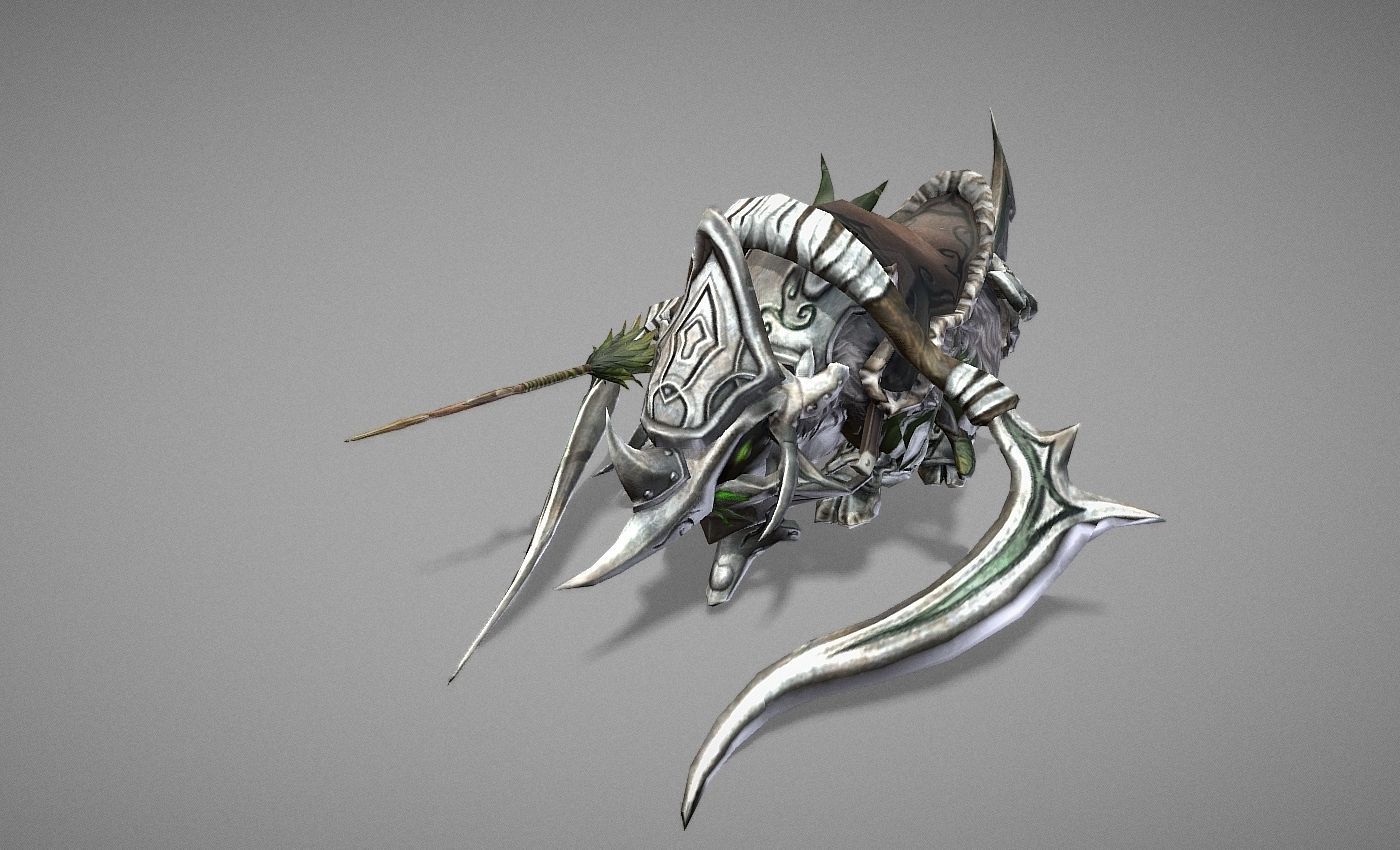 Myth Beast Warrior Low-poly 3D model_8