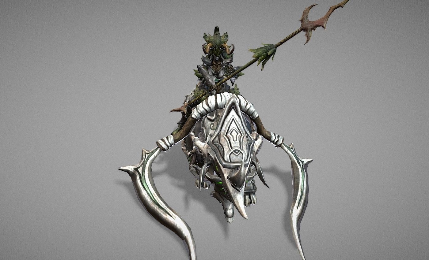 Myth Beast Warrior Low-poly 3D model_17