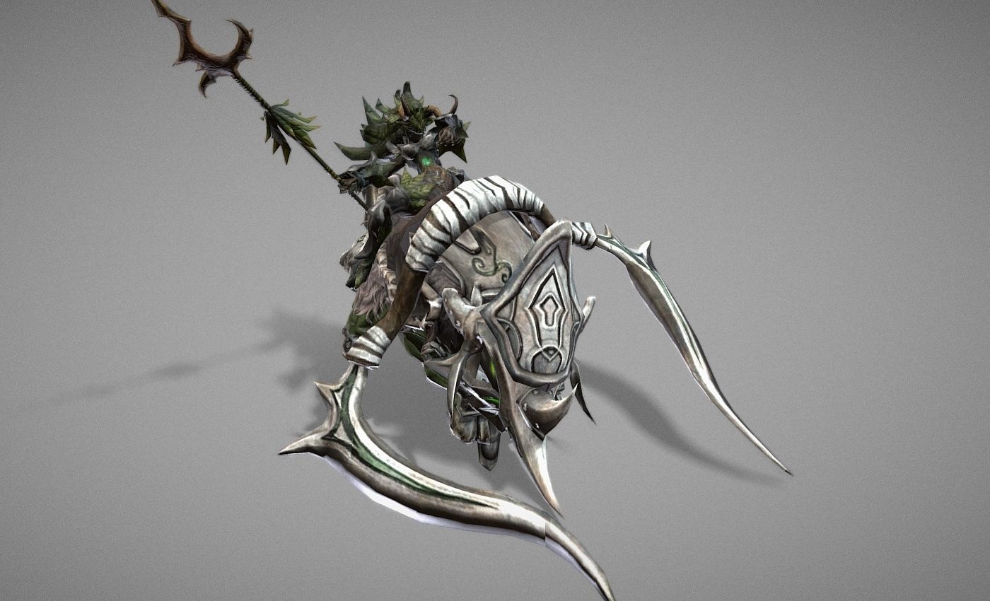 Myth Beast Warrior Low-poly 3D model_22