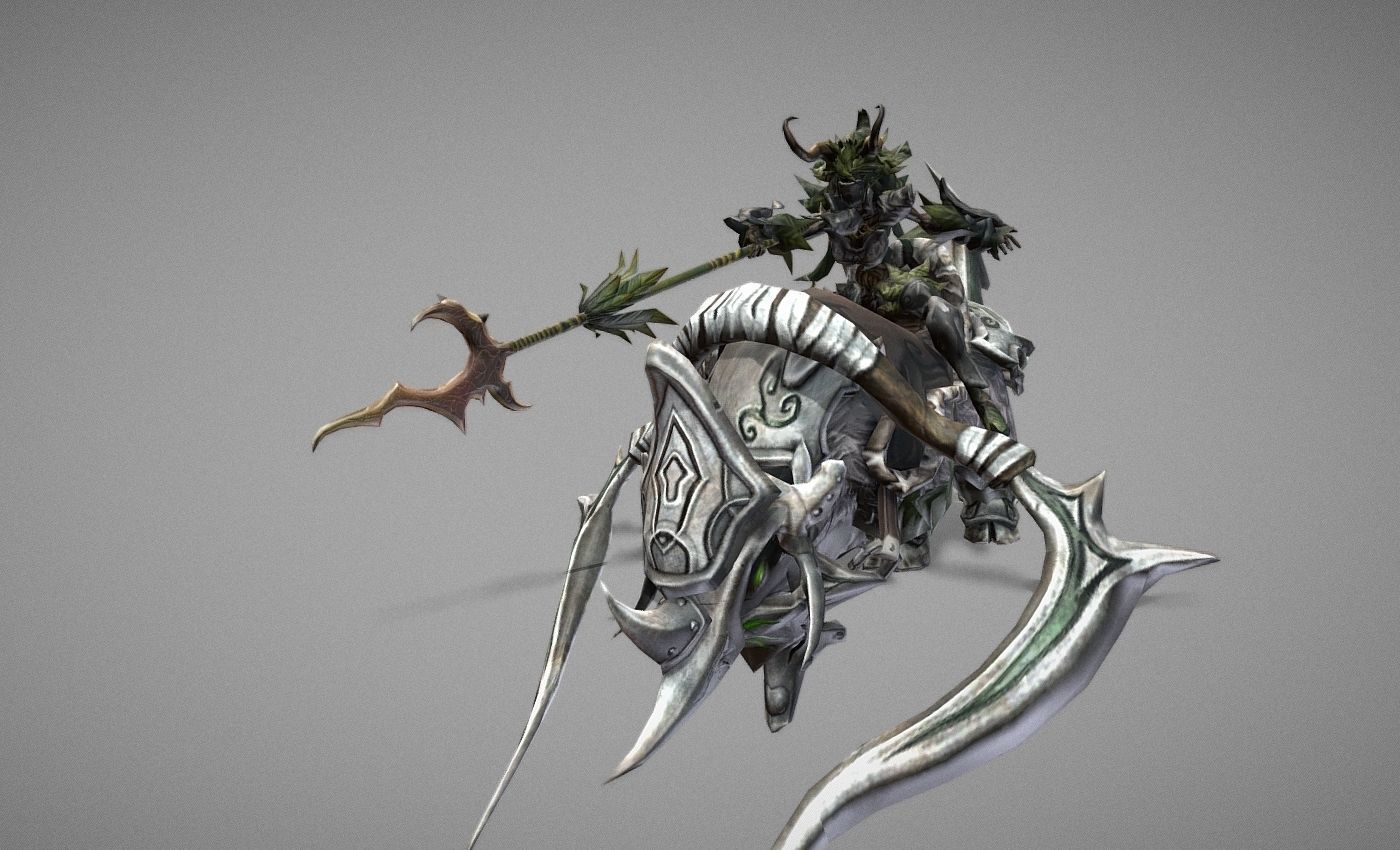 Myth Beast Warrior Low-poly 3D model_23