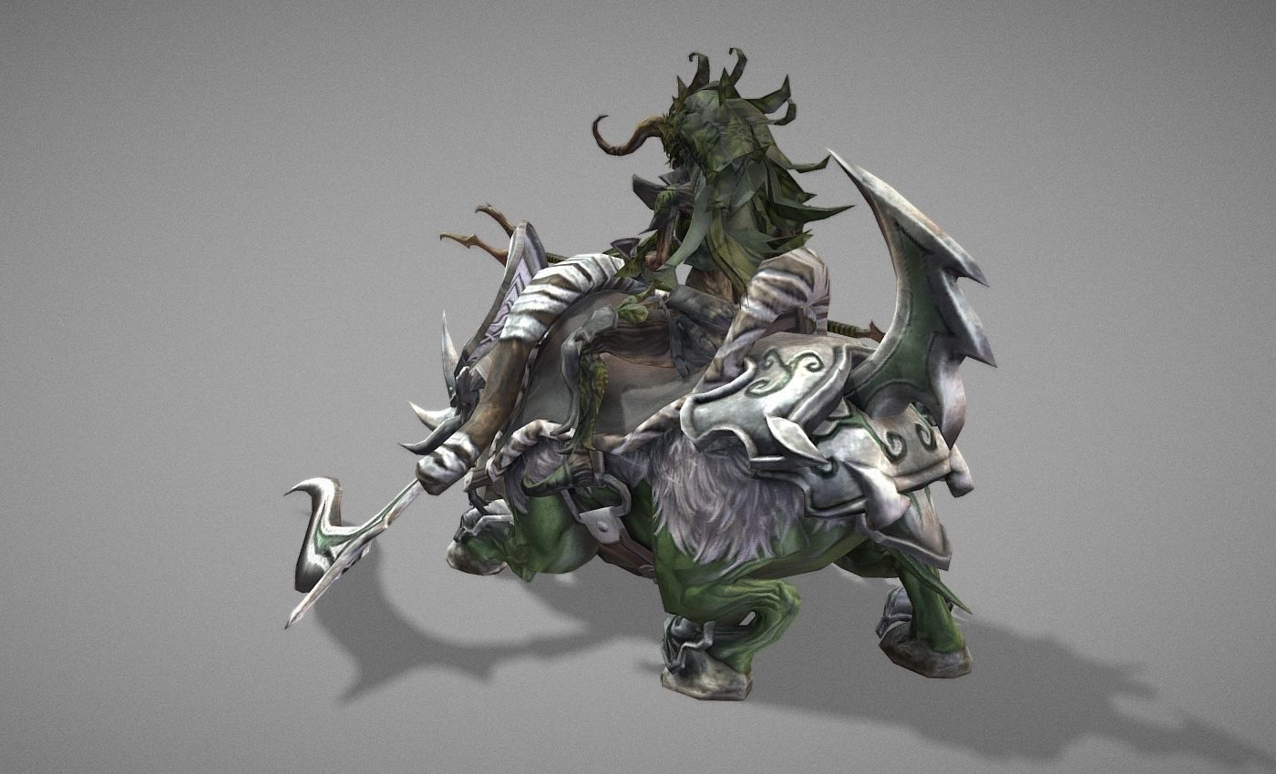 Myth Beast Warrior Low-poly 3D model_19