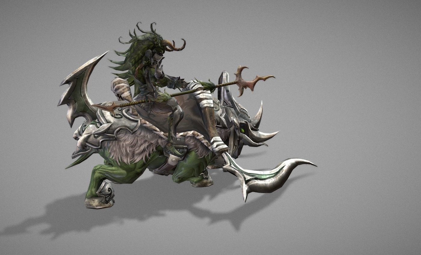 Myth Beast Warrior Low-poly 3D model_20