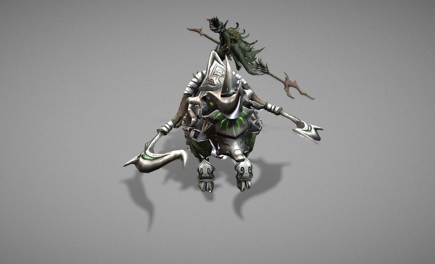 Myth Beast Warrior Low-poly 3D model_15