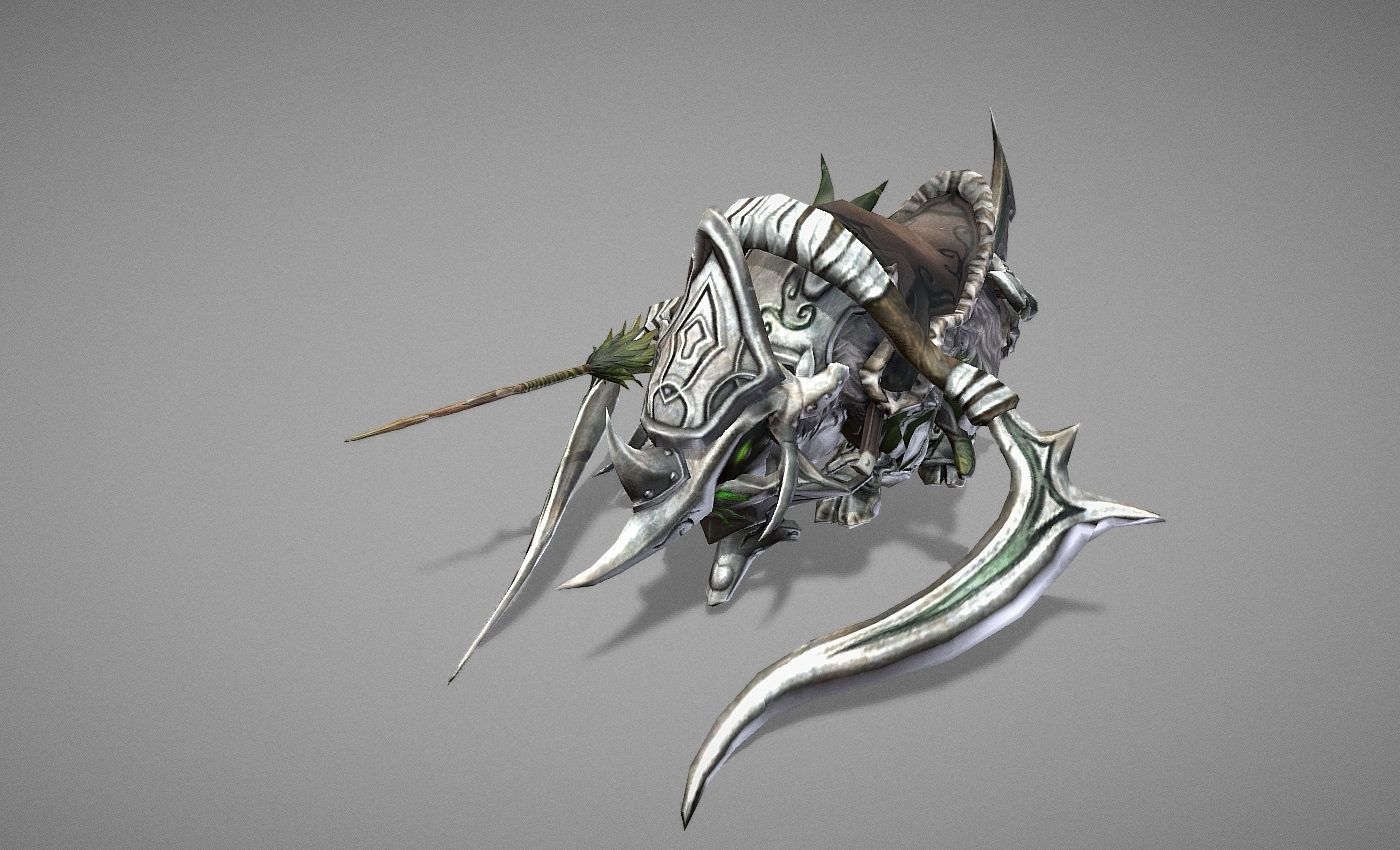 Myth Beast Warrior Low-poly 3D model_7