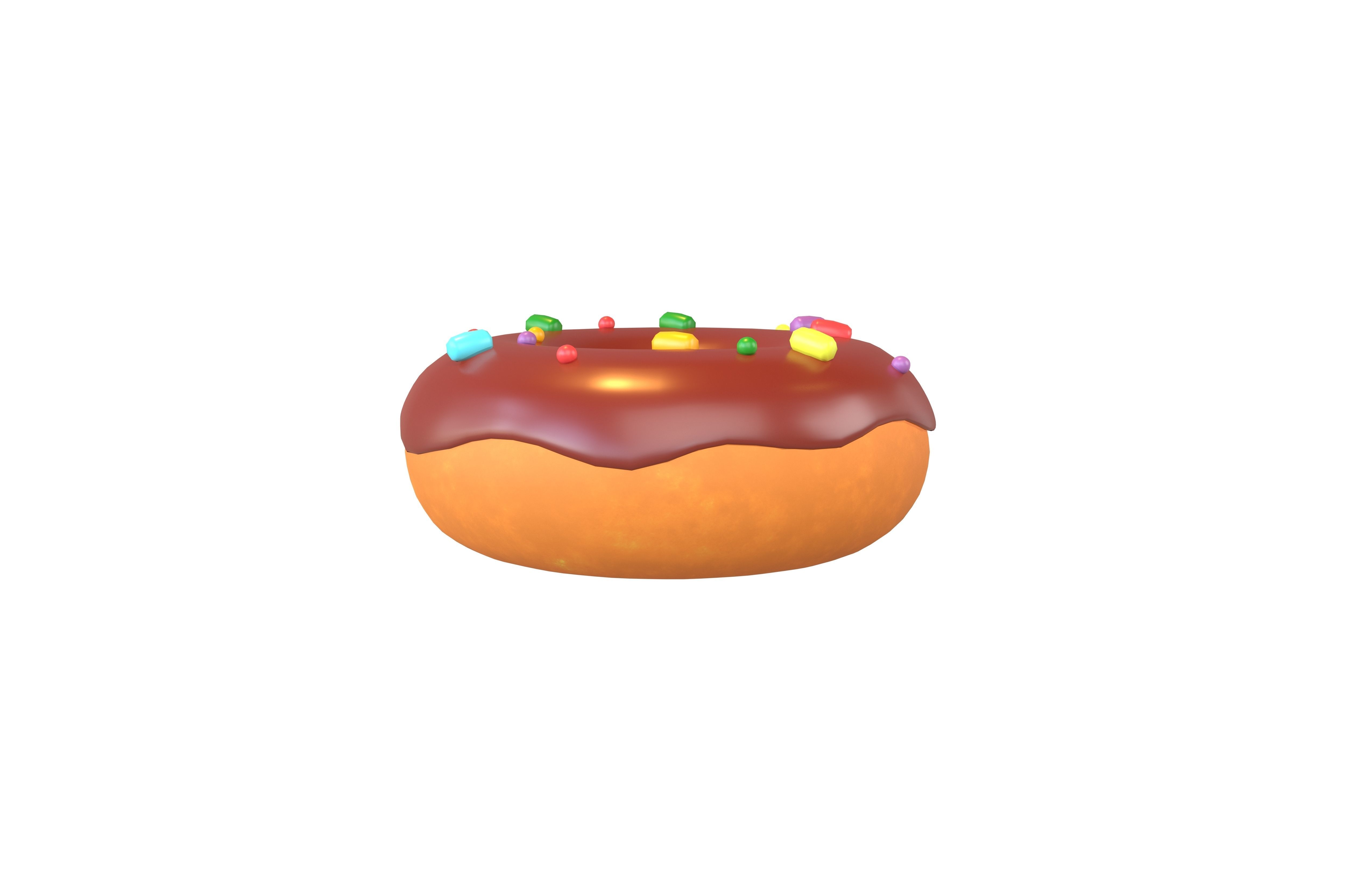 Donut v1 001 Low-poly 3D model_1