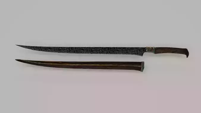 Flyssa Sword Low-poly 3D model