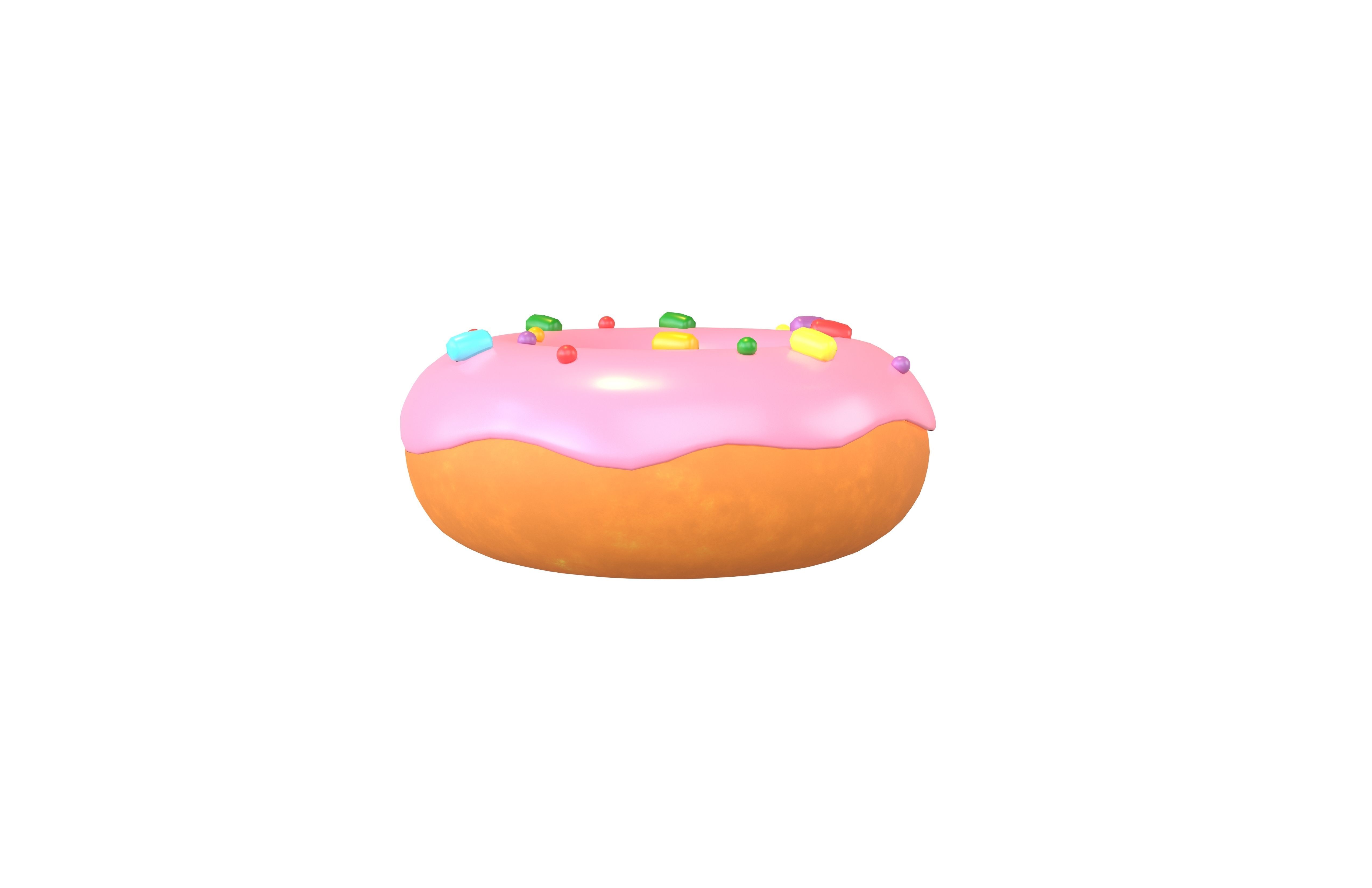 Donut v1 002 Low-poly 3D model_1