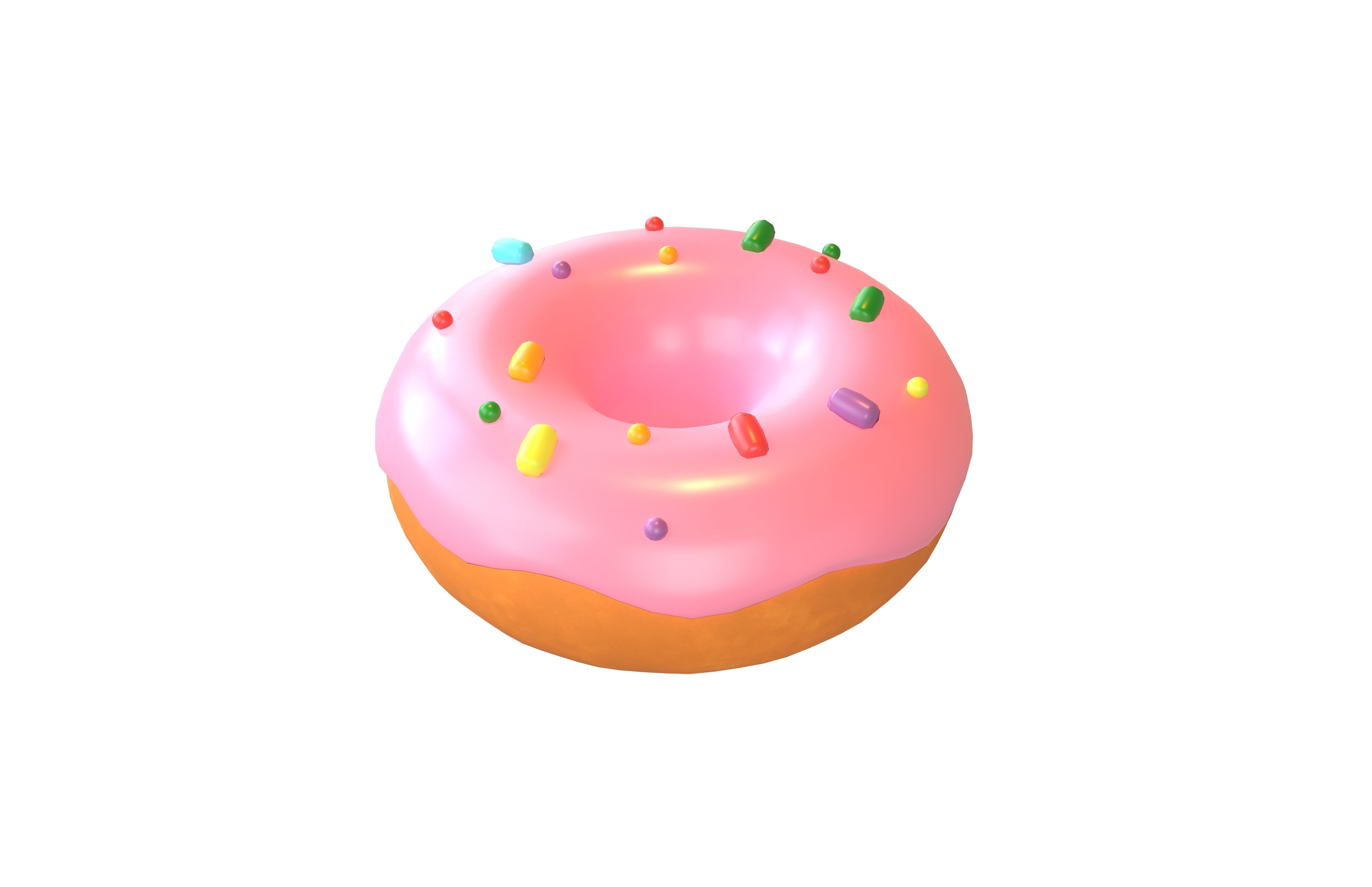 Donut v1 002 Low-poly 3D model_2