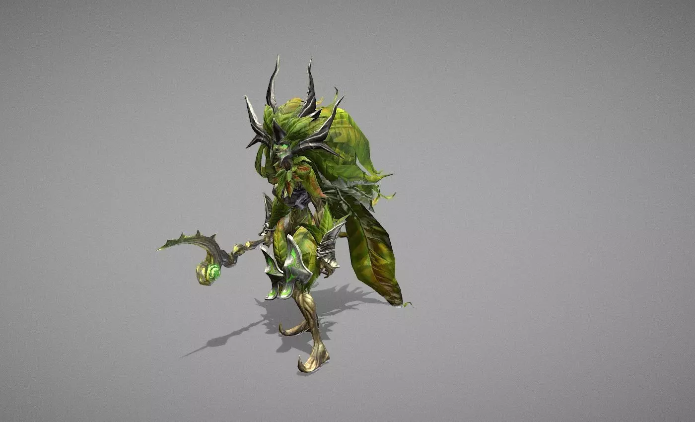 Sorcerer Witch Low-poly 3D model_0