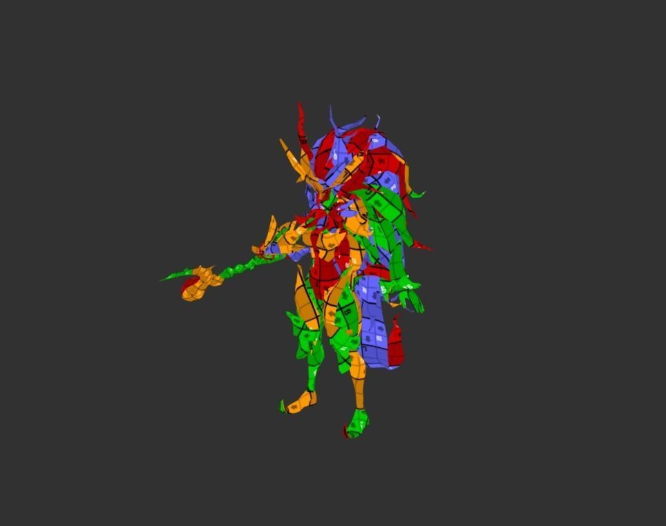 Sorcerer Witch Low-poly 3D model_6