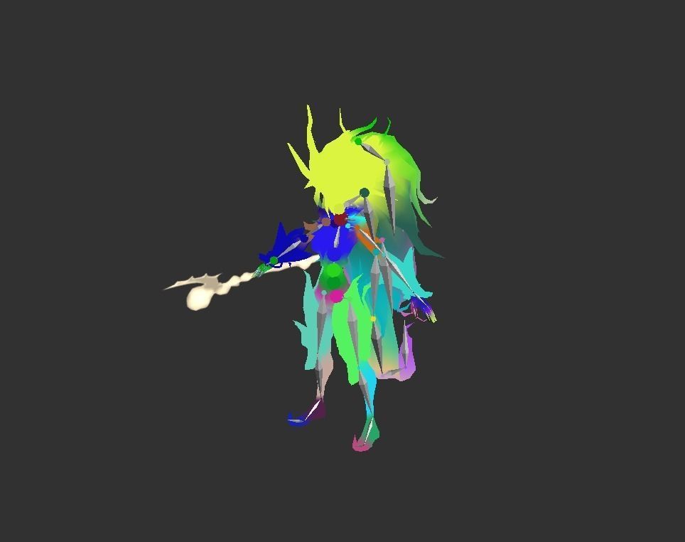Sorcerer Witch Low-poly 3D model_3